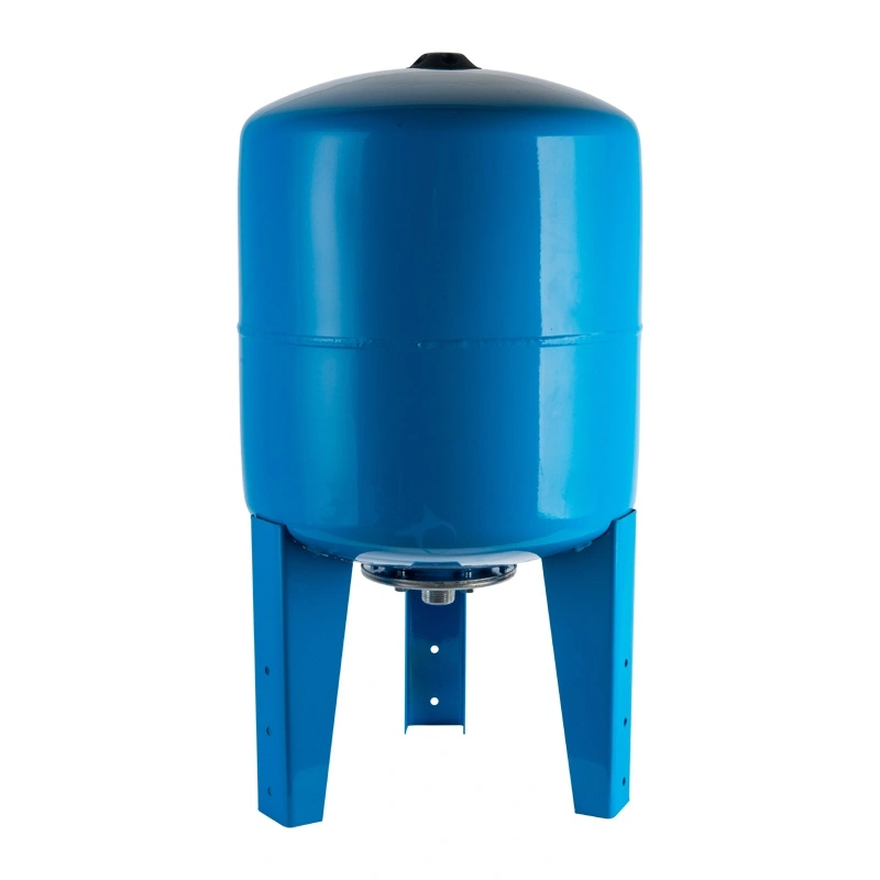 Бак мембранный для водоснабжения  80 л STOUT вертикальный с опорными стойками со сменной мембраной (синий) G1"