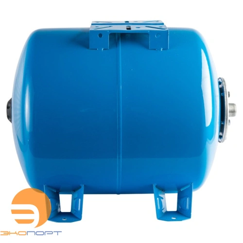Бак мембранный для водоснабжения 80 л STOUT горизонтальный с опорными стойками со сменной мембраной(синий) G1"