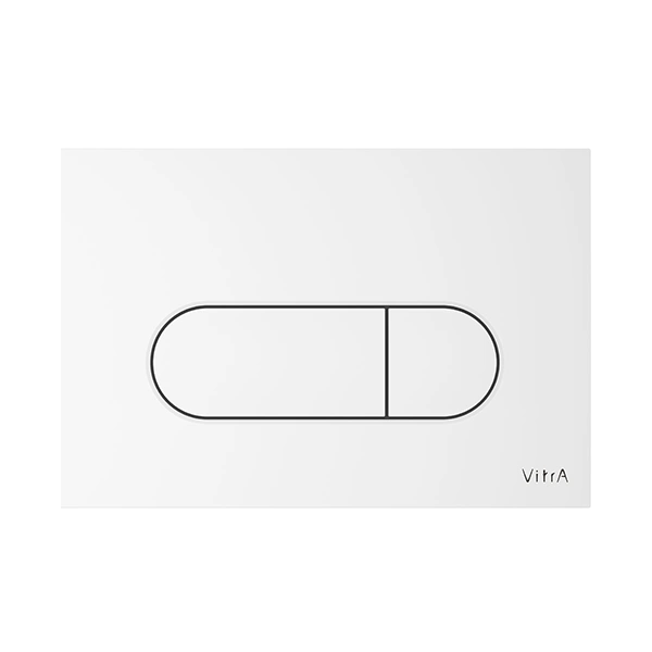 Панель смыва Root Round, белая, Vitra 