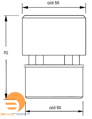 Клапан вентиляционный DN 50 д/канализации (канализационный аэратор), 3л/сек McAlpine 